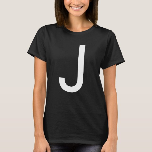 Capital Letter J Monogram Poppins Font Initial Alp T-Shirt (Vorderseite)