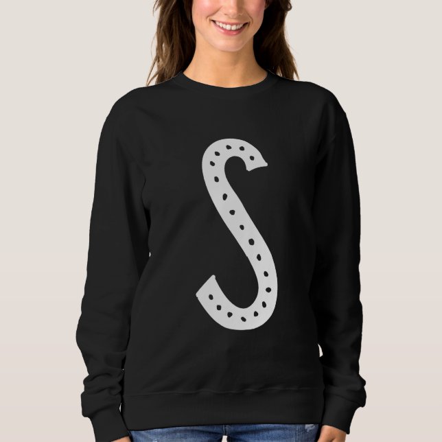 Capital Letter S Monogram Initial Alphabet Sweatshirt (Vorderseite)