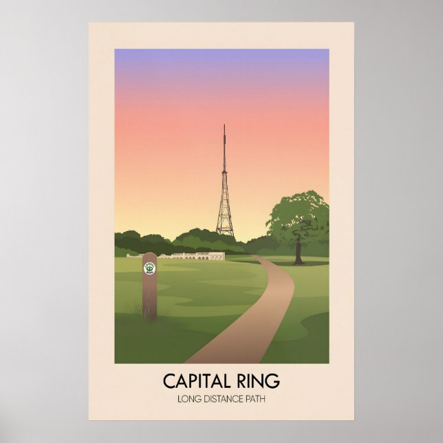 Capital Ring Fernwanderweg Reiseplakat Poster (Vorne)