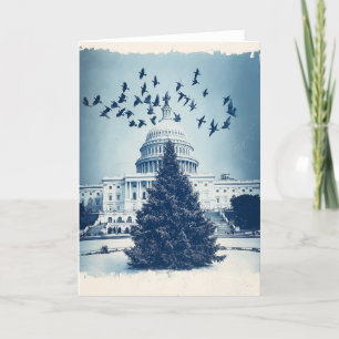 Capitol Hill Weihnachtsbaum-Feiertagskarte - Vinta Feiertagskarte
