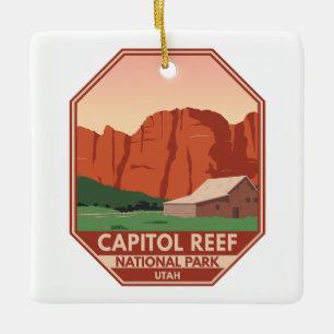 Capitol Reef National Park Ranch Vintage auf Deuts Keramikornament