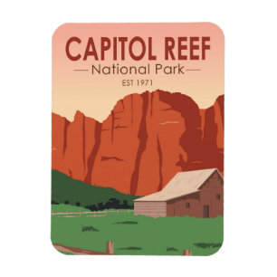 Capitol Reef National Park Ranch Vintage auf Deuts Magnet