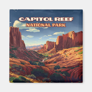 Capitol Reef National Park Utah Wüste Vintage Magnet