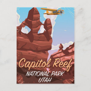 Capitol Reef Nationalpark Reiseplakat Postkarte