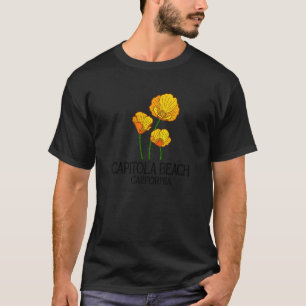 Capitola Beach California CA Poppy Blume Staat Ci T-Shirt