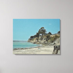 Capitola Beach Canvas Print Leinwanddruck