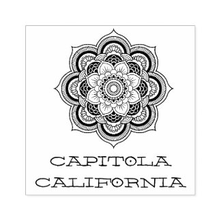 Capitola California Mandala Gummistempel