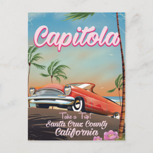 Capitola Kalifornien Vintage-Reiseposter Postkarte