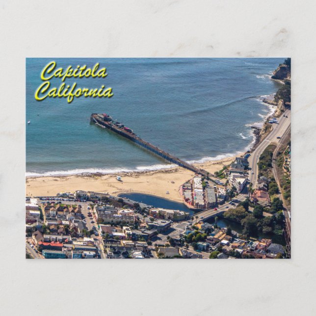 Capitola, Kalifornien von oben Postkarte (Vorderseite)