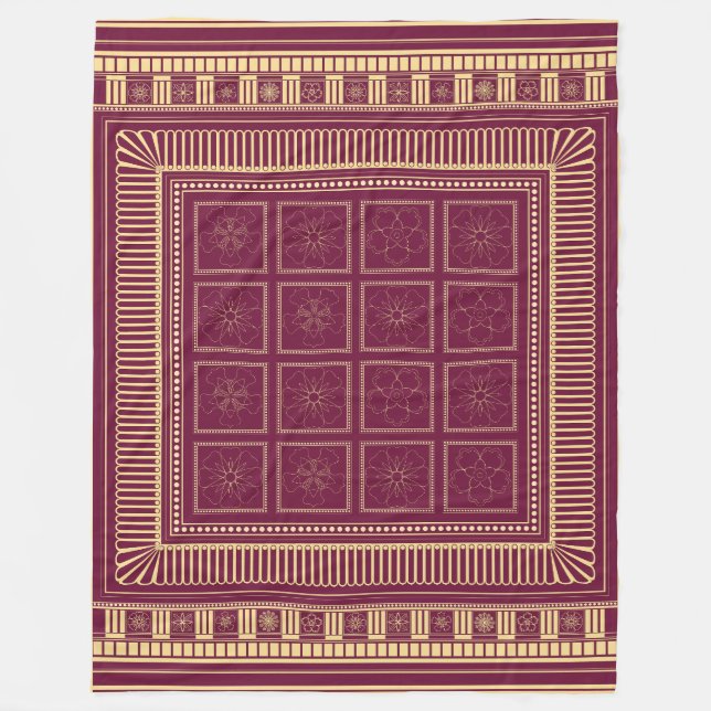 Capitoline Bloom: Etruskisch-römisches Fleece-Deck Fleecedecke (Vorderseite)