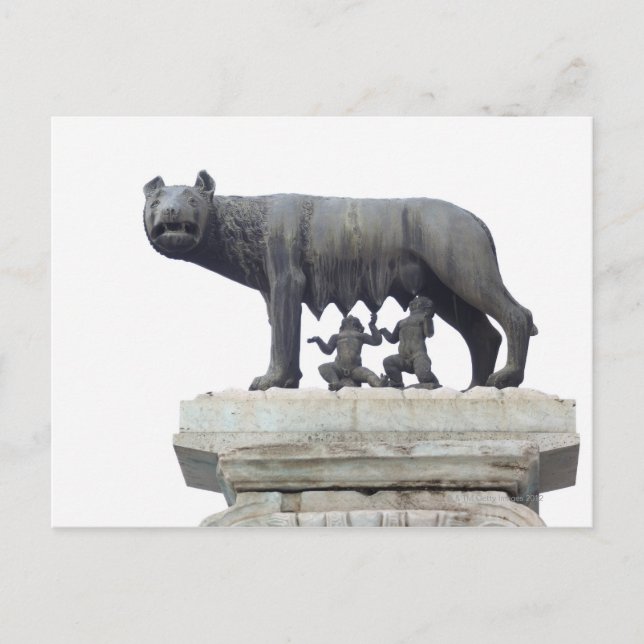 Capitoline Wolf Statue (She-wolf suckling), Postkarte (Vorderseite)