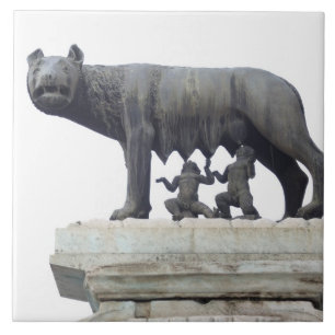 Capitoline Wolf-Statue (Sie-Wolf Säugling), Fliese