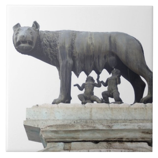 Capitoline Wolf-Statue (Sie-Wolf Säugling), Fliese (Vorderseite)