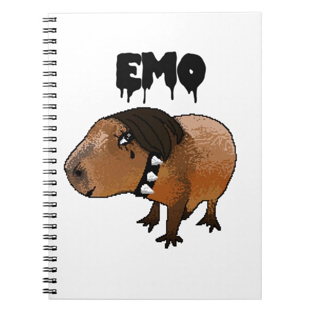 Capivara Emo Caderno Notizblock (Vorderseite)