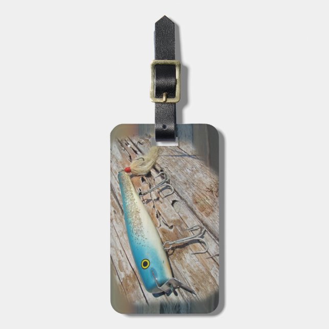 Cap'n Bill's Streamliner Saltwater Vintag Lure Gepäckanhänger (Vorderseite vertikal)