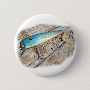 Cap'n Bill's Streamliner Salzwasser-Köder vintage Button