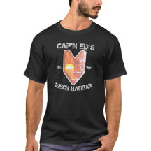Cap'n Eds 'Mech Hangar-Blatt-T - Shirt-Dunkelheit