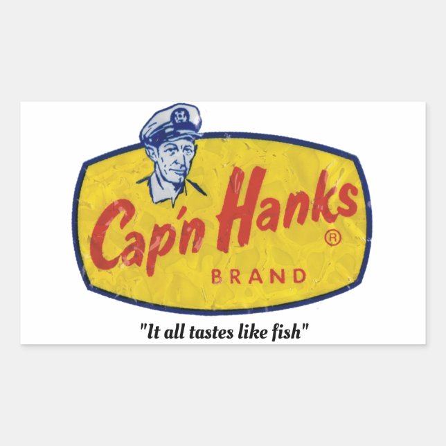 Cap'n Hanks Brand Rechteckiger Aufkleber (Vorderseite)