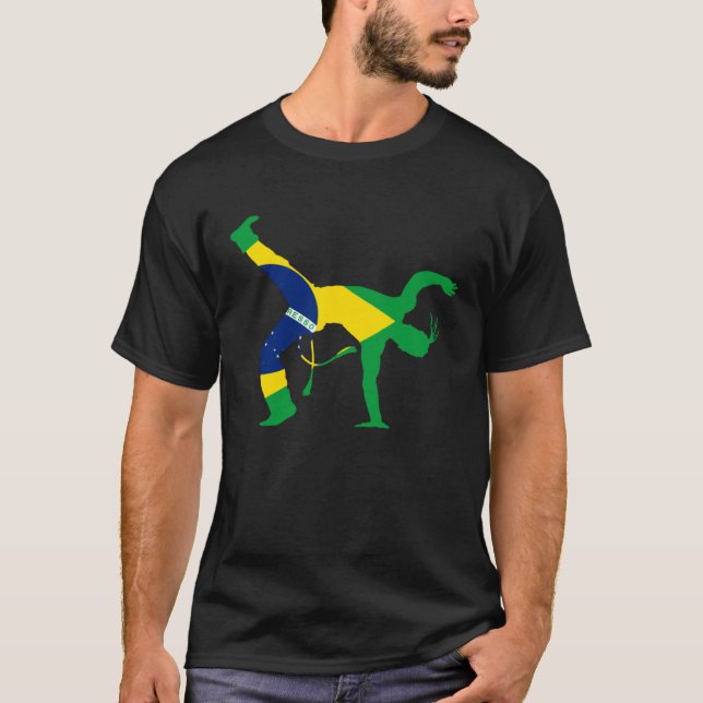 Capoeira Bencao Brazil Flag T-Shirt (Vorderseite)