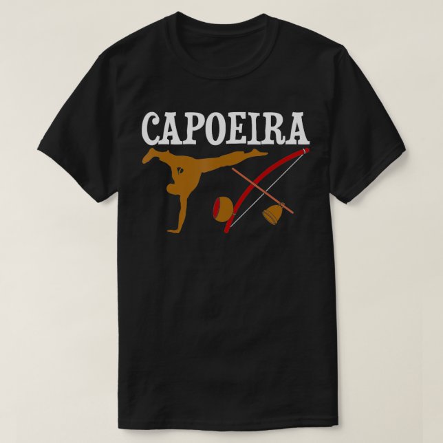 Capoeira Berimbau Brasilien Mixed Martial Arts Sel T-Shirt (Design vorne)