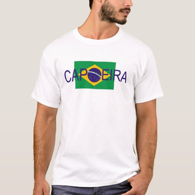 capoeira Brasilien-Flagge T-Shirt (Vorderseite)