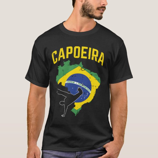 Capoeira Brazil Flag Afro Brazilian Martial Arts D T-Shirt (Vorderseite)