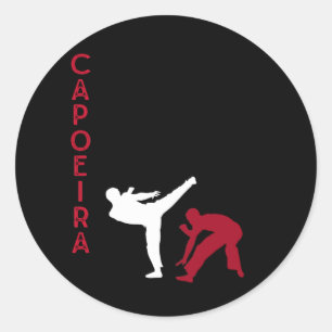 Capoeira Brazilian Martial Arts Runder Aufkleber