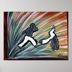 capoeira jogo Mixed Martial Artstanz ginga Poster