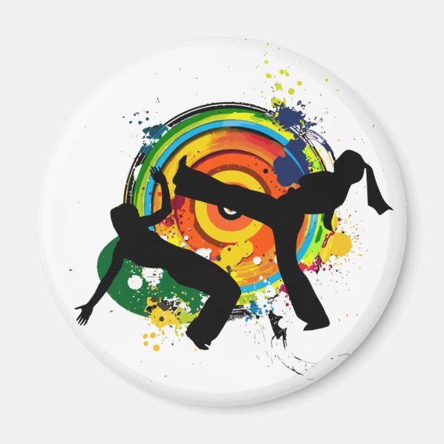 Capoeira-Silhouette Magnet (Vorne)