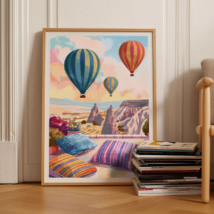 Cappadocia Druck Cappadocia Illustration Türkei Poster