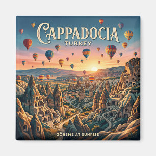Cappadocia Heißluftballon Aussichtspunkt Türkei Magnet