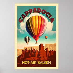 Cappadocia Heißluftballon Türkei Asien Welt Poster