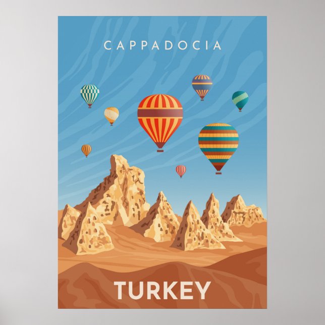 Cappadocia Turkey Reiseplakat Poster (Vorne)