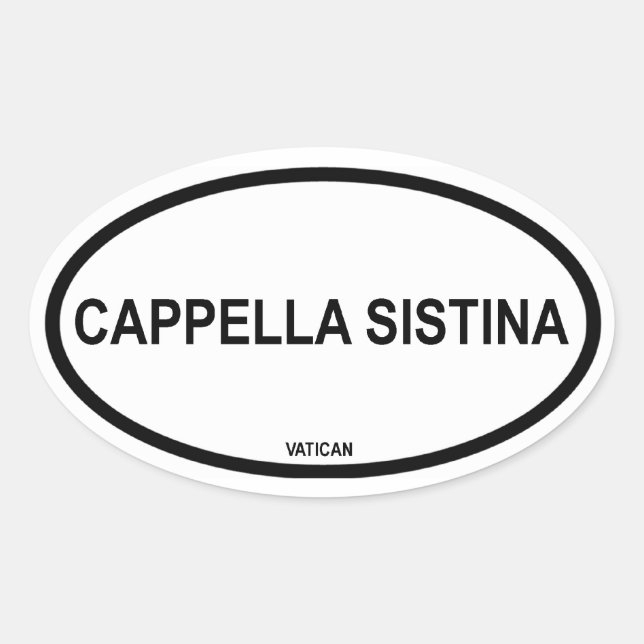 CAPPELLA SISTINA OVALER AUFKLEBER (Vorderseite)