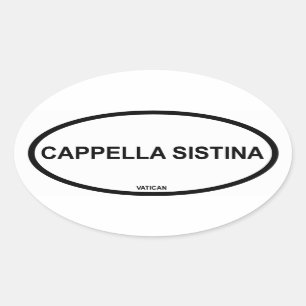 CAPPELLA SISTINA OVALER AUFKLEBER