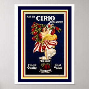Cappiello Ad Poster-Cirio Tomaten 12 x 16 Poster