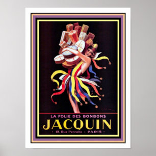 Cappiello Ad Poster für Jacquin Bonbons 12 x 16