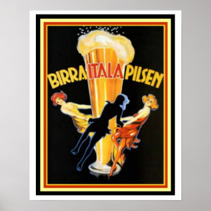 Cappiello  Birra Itala Pilsen Poster 16 x 20