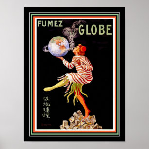 Cappiello Fumez Globe Ad Poster 12 x 16