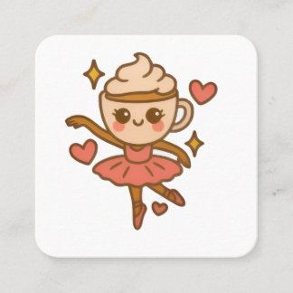 Cappuccina Ballerina Italian Ausweis Quadratische Visitenkarte