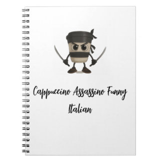 Cappuccino Assassino Funny Italian Notizblock