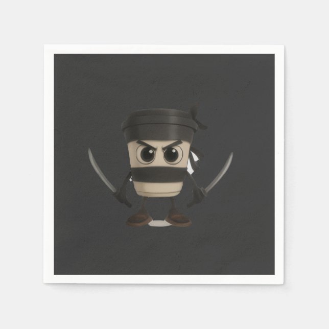 Cappuccino Assassino Funny Italian Serviette (Vorderseite)