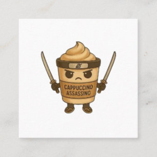 Cappuccino Assassino Italian Quadratische Visitenkarte