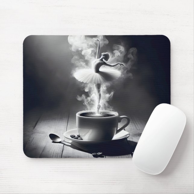 Cappuccino Ballerina Dancer Mousepad (Mit Mouse)