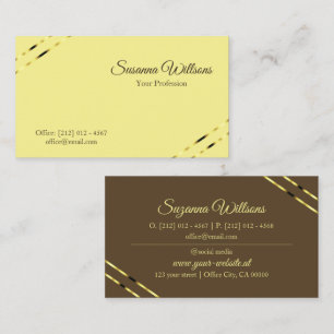 Cappuccino Beige mit goldenen Linien Klassisch und Visitenkarte