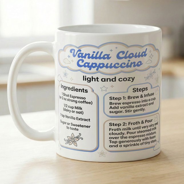 Cappuccino Cozy Rezeptführer mit Vanille Kaffeetasse (Von Creator hochgeladen)