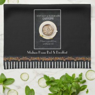 Cappuccino Herzstück Art Coffeine Kaffee Bed Brea Geschirrtuch