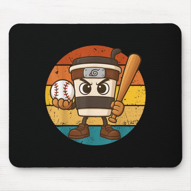 Cappuccino Inn Baseball Niedlich Italienisch Brain Mousepad (Vorne)