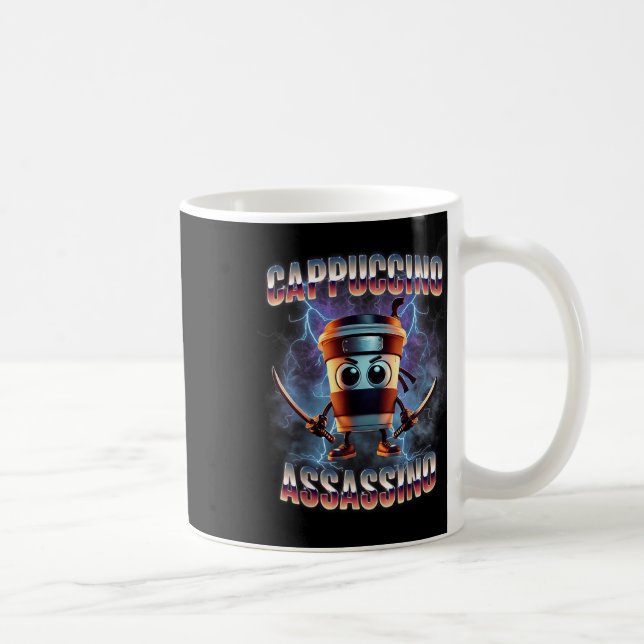 Cappuccino Ino Brainrot Italian Meme Kaffeetasse (Rechts)