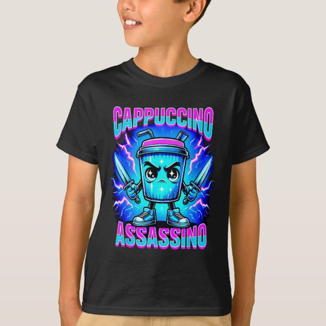 Cappuccino Ino Brainrot Italian Meme  T-Shirt (Vorderseite)